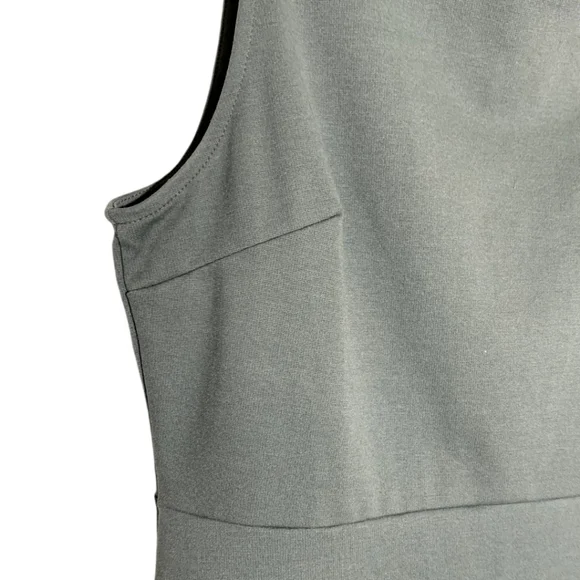 GAP Sage Green Sleeveless Flared Peplum Dress size 12 - Picture 9 of 13